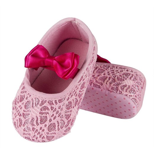 Kapcie balerinki niemowlęce SOXO różowe dla Księżniczki ze sklepu Sklep SOXO w kategorii Buciki niemowlęce - zdjęcie 157634173