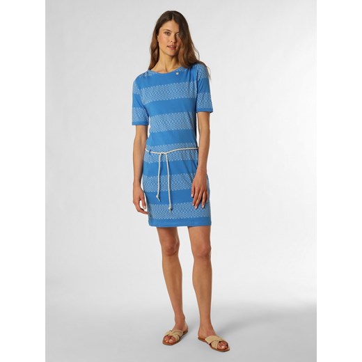 Ragwear Sukienka damska Kobiety Dżersej niebieski wzorzysty ze sklepu vangraaf w kategorii Sukienki - zdjęcie 157635273