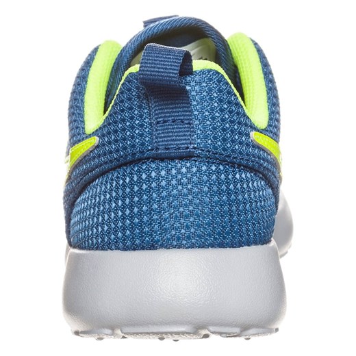 Nike Sportswear ROSHE RUN Tenisówki i Trampki gym blue/volt/wolf grey zalando niebieski trampki