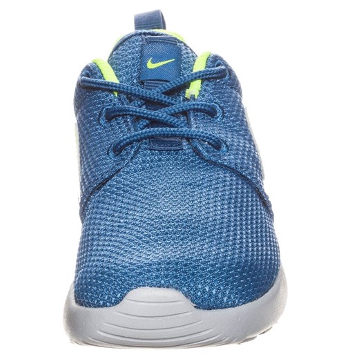 Nike Sportswear ROSHE RUN Tenisówki i Trampki gym blue/volt/wolf grey zalando niebieski trwałe