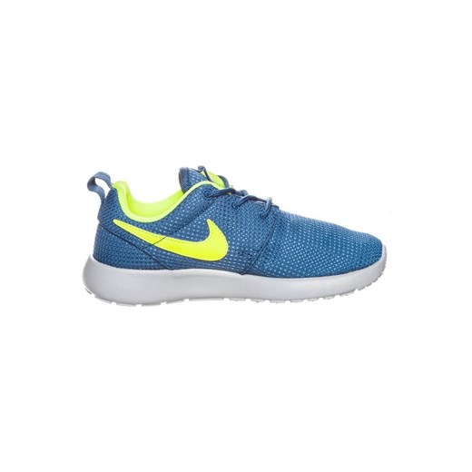 Nike Sportswear ROSHE RUN Tenisówki i Trampki gym blue/volt/wolf grey zalando niebieski zapięcie
