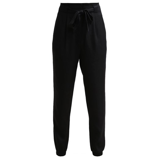 mint&berry Spodnie materiałowe black zalando czarny abstrakcyjne wzory