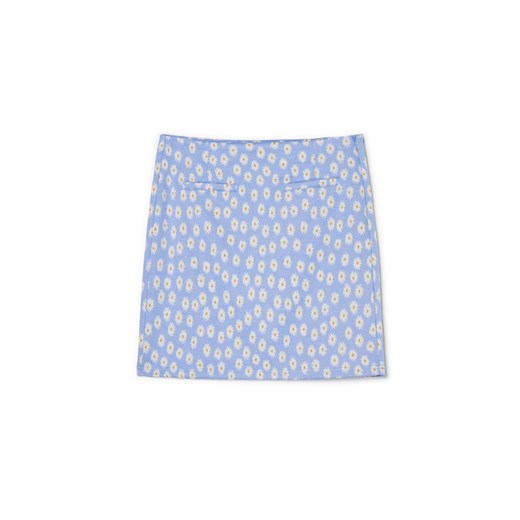 Cropp - Niebieska spódnica w kwiaty - błękitny ze sklepu Cropp w kategorii Spódnice - zdjęcie 158035312