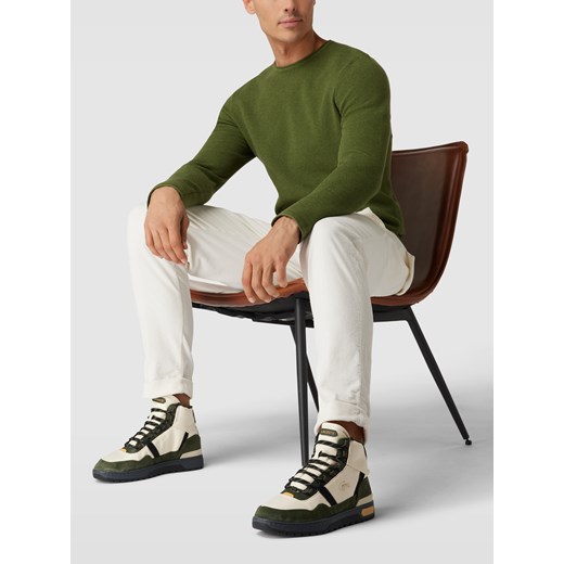 Sneakersy wysokie z aplikacją z logo Lacoste 44 okazja Peek&Cloppenburg