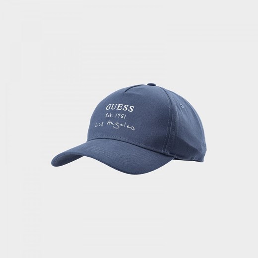 Damska czapka z daszkiem GUESS Signature Baseball Cap - granatowa Guess one size wyprzedaż Sportstylestory.com
