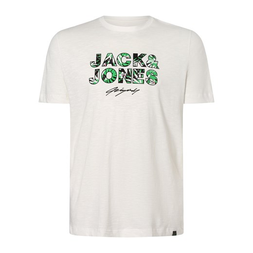 Jack & Jones T-shirt męski Mężczyźni Bawełna écru nadruk ze sklepu vangraaf w kategorii T-shirty męskie - zdjęcie 158049593