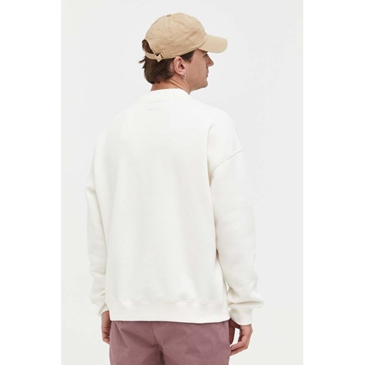 Abercrombie & Fitch bluza męska kolor beżowy z nadrukiem Abercrombie & Fitch XXL ANSWEAR.com