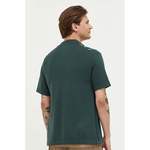 Abercrombie & Fitch polo męski kolor zielony wzorzysty Abercrombie & Fitch XXL ANSWEAR.com