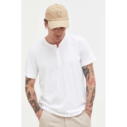Abercrombie &amp; Fitch t-shirt męski kolor biały gładki Abercrombie & Fitch XXL ANSWEAR.com