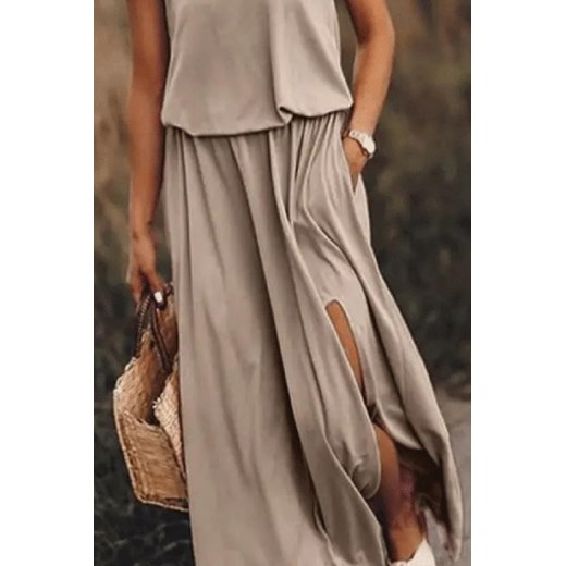 Sukienka APOLIFA BEIGE XXL okazyjna cena Ivet Shop