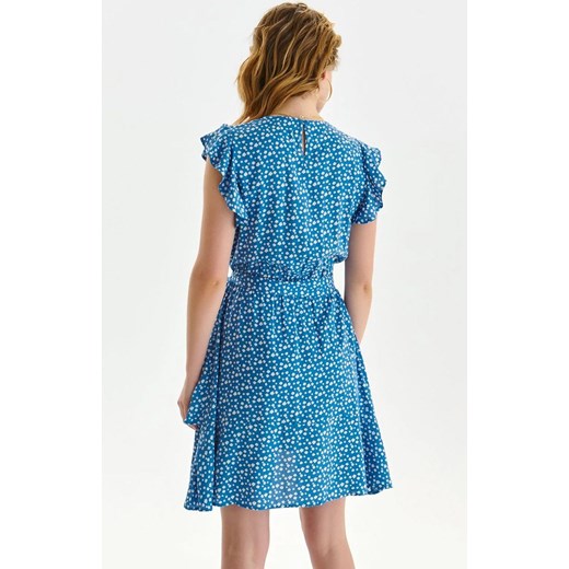 Letnia sukienka damska printowana z falbanami DSU0153, Kolor niebieski, Rozmiar Top Secret 38 Primodo