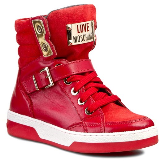 Sneakersy LOVE MOSCHINO - JA15103G0JJS150A  Rosso eobuwie-pl czerwony 