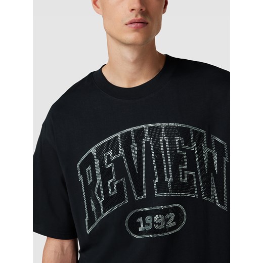 T-shirt zdobiony kamieniami Review L wyprzedaż Peek&Cloppenburg