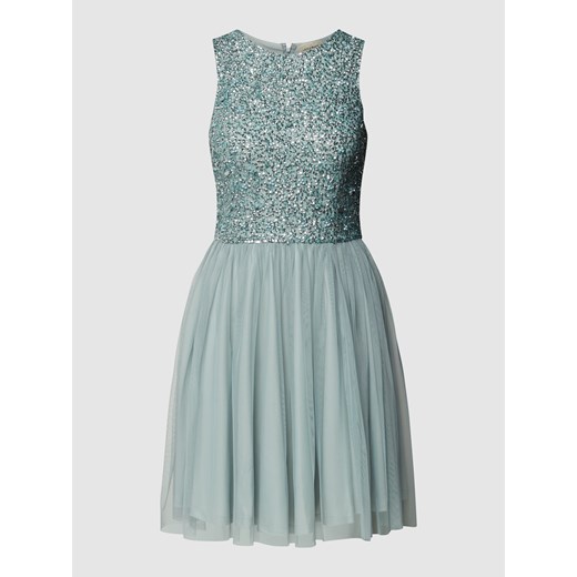 Sukienka koktajlowa o długości mini z cekinowym obszyciem Lace & Beads XS Peek&Cloppenburg 