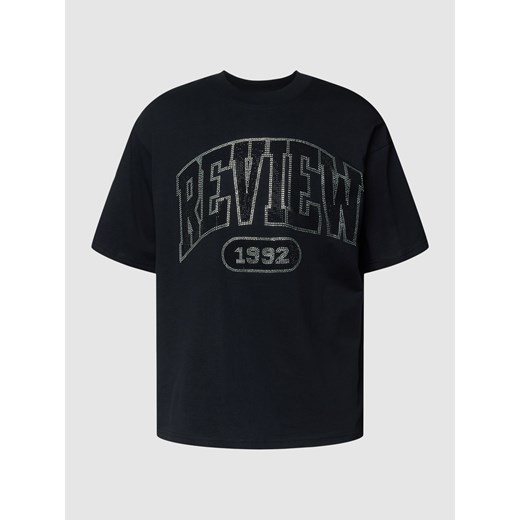 T-shirt zdobiony kamieniami Review L okazja Peek&Cloppenburg