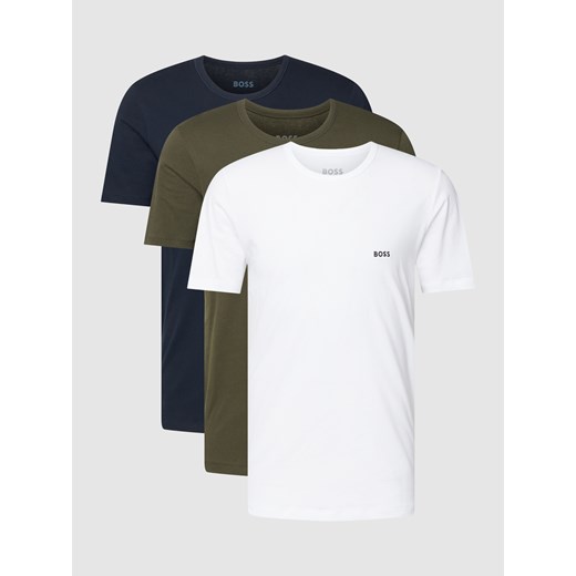 T-shirt z okrągłym dekoltem w zestawie 3 szt. model ‘Classic’ M Peek&Cloppenburg 