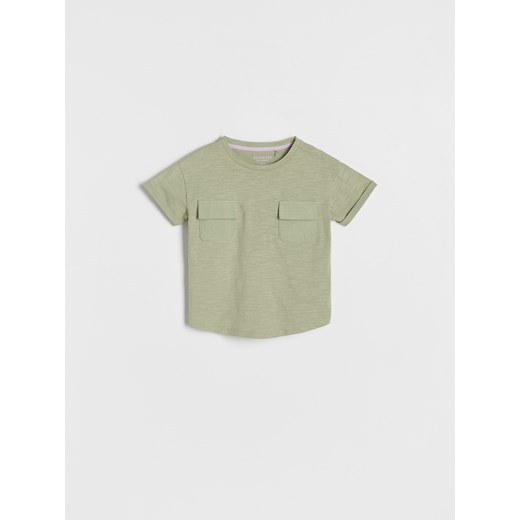 Reserved - T-shirt z kieszeniami - Zielony Reserved 98 (2-3 lata) Reserved