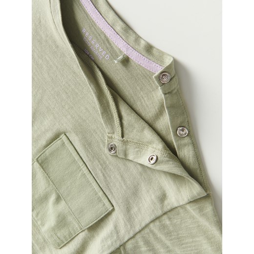 Reserved - T-shirt z kieszeniami - Zielony Reserved 110 (4-5 lat) Reserved