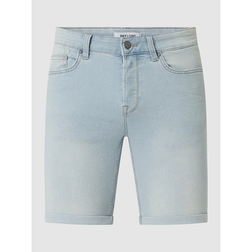Szorty jeansowe z dodatkiem streczu model ‘Ply’ Only & Sons M okazyjna cena Peek&Cloppenburg 