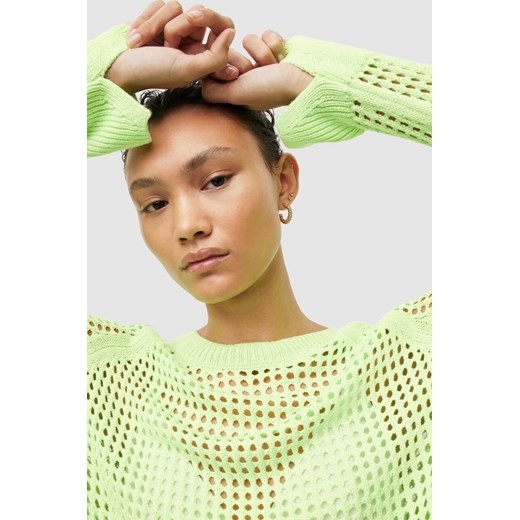 AllSaints sweter damski kolor zielony lekki S ANSWEAR.com