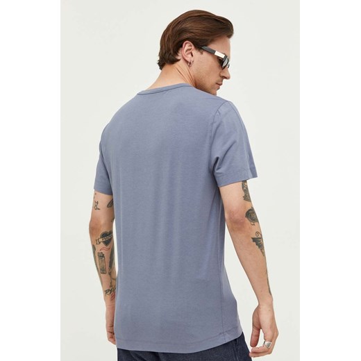 Abercrombie &amp; Fitch t-shirt męski kolor niebieski gładki Abercrombie & Fitch XXL ANSWEAR.com