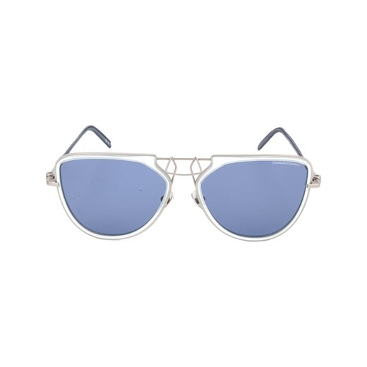 Calvin Klein Damskie okulary przeciwsłoneczne w kolorze srebrno-niebieskim Calvin Klein 57 Limango Polska