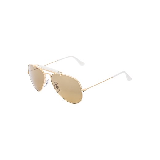 RayBan OUTDOORSMAN II RAINBOW Okulary przeciwsłoneczne gold/white zalando brazowy krople