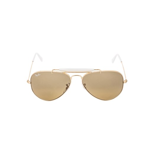 RayBan OUTDOORSMAN II RAINBOW Okulary przeciwsłoneczne gold/white zalando brazowy z filtrem SPF