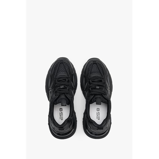 ES 8: Czarne sneakersy damskie na grubej podeszwie z siateczką Es 8 40 Estro okazyjna cena