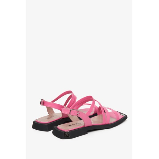 Estro: Różowe sandały damskie z cienkich pasków Estro 40 promocja Estro