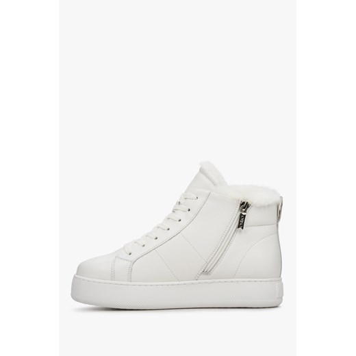 Estro: Białe wysokie sneakersy damskie na zimę z ociepleniem Estro 40 promocja Estro