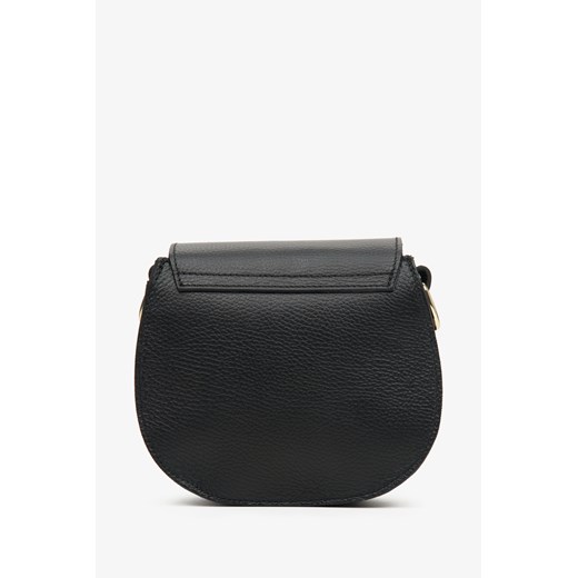Estro: Mała czarna torebka damska w kształcie podkowy ze skóry naturalnej Estro  okazja Estro