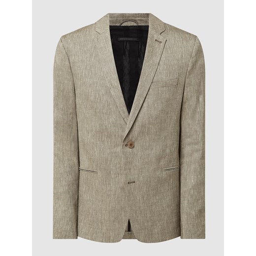 Marynarka lniana o kroju slim fit z dodatkiem streczu model ‘Hurley’ Drykorn 48 okazja Peek&Cloppenburg
