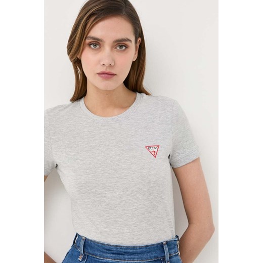 Guess t-shirt damski kolor szary W2YI44 J1314 ze sklepu ANSWEAR.com w kategorii Bluzki damskie - zdjęcie 158505514