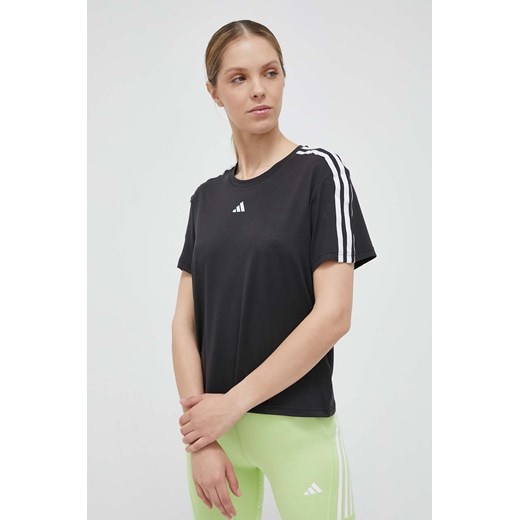 adidas Performance t-shirt treningowy Train Essentials kolor czarny IC5039 ze sklepu ANSWEAR.com w kategorii Bluzki damskie - zdjęcie 158505642