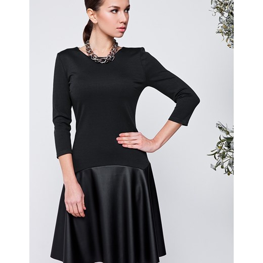 Sukienka Eklips showroom-pl czarny rękawy