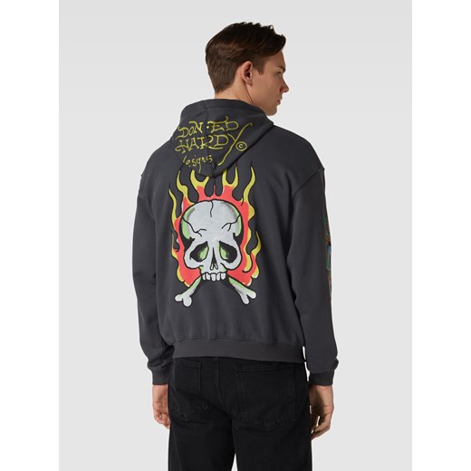 Bluza rozpinana z nadrukiem z logo Ed Hardy M Peek&Cloppenburg