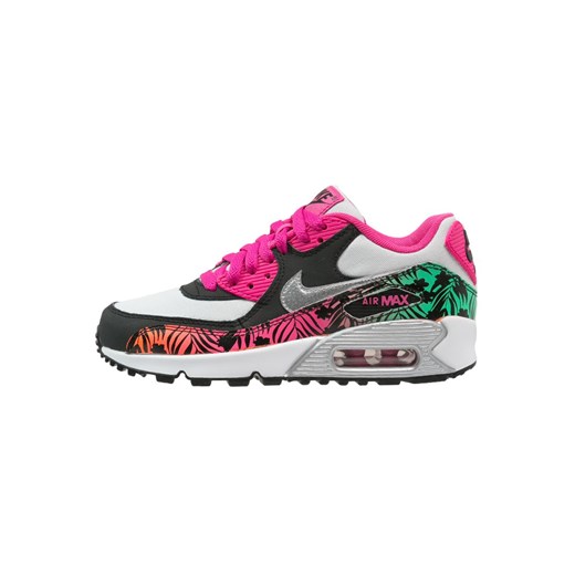 Nike Sportswear AIR MAX 90 Tenisówki i Trampki metallic silver/hyper pink/white/black zalando  abstrakcyjne wzory