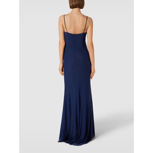 Sukienka Troyden Collection elegancka na ramiączkach wieczorowa w serek