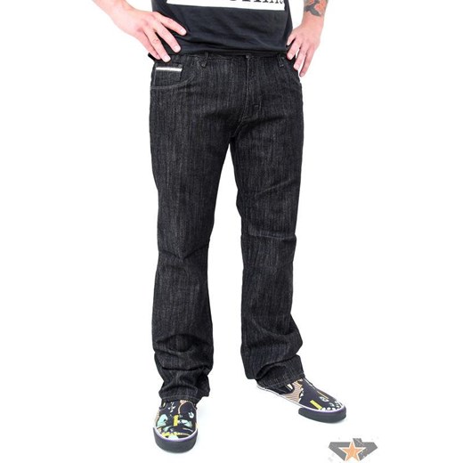 spodnie męskie VANS - V66 Slim - Black Rinse - VK4F1OD 