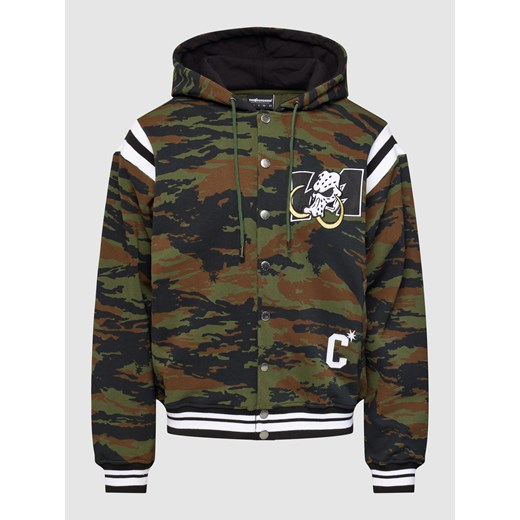 Bluza rozpinana z wyhaftowanym logo model ‘MAMMOTH SNAPHOOD’ The Hundreds XL Peek&Cloppenburg