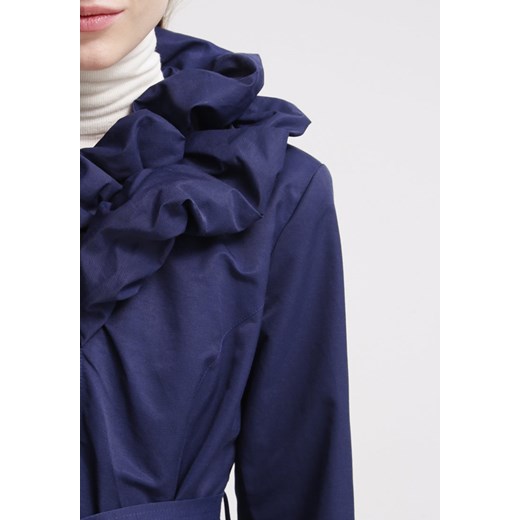 René Derhy BOULEVARD Krótki płaszcz marine zalando granatowy bawełna
