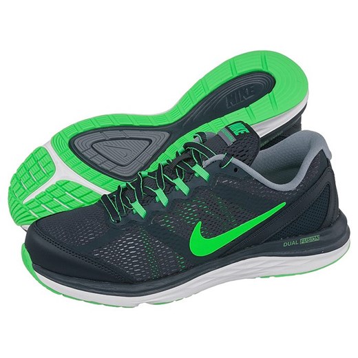 Buty Nike Dual Fusion Run 3 (GS) (NI550-a) butsklep-pl szary materiałowe