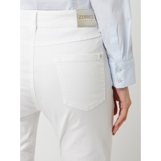 Spodnie capri o kroju slim fit z dodatkiem streczu model ‘Cora’ Zerres 48 promocja Peek&Cloppenburg 