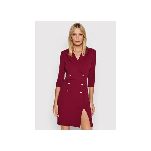 Rinascimento Sukienka koktajlowa CFC0105023003 Bordowy Slim Fit Rinascimento L MODIVO