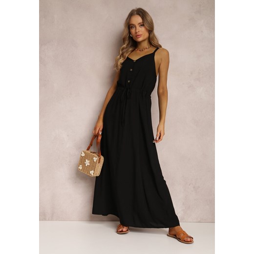 Czarna Sukienka z Wiskozy Kena ze sklepu Renee odzież w kategorii Sukienki - zdjęcie 158830732