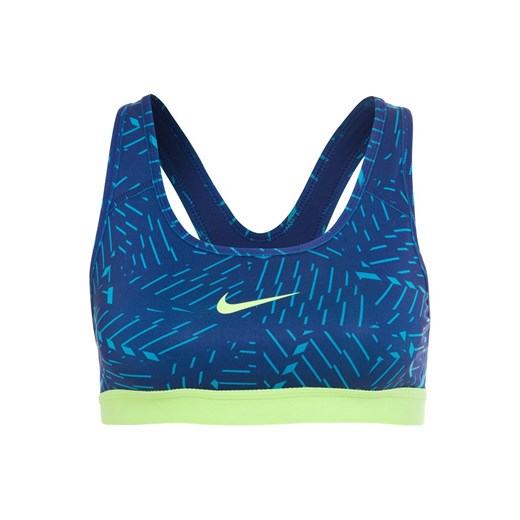 Nike Performance PRO CLASSIC BASH Biustonosz sportowy blue lagoon/deep royal blue/flash lime zalando niebieski fitness