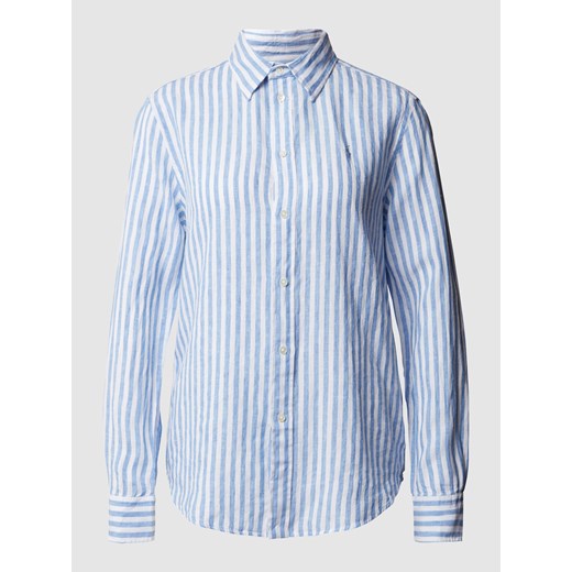 Bluzka lniana ze wzorem w paski Polo Ralph Lauren S promocja Peek&Cloppenburg 