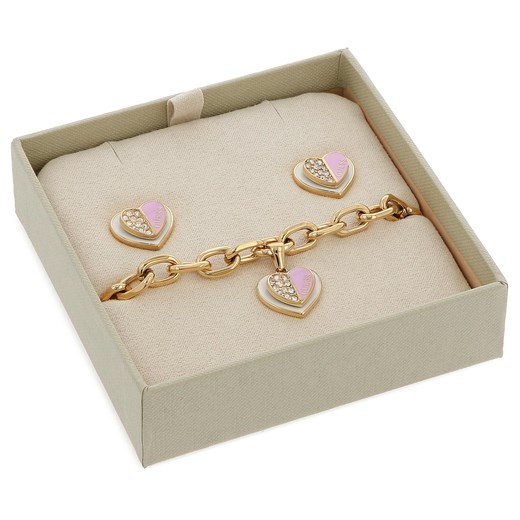 Zestaw bransoletka i kolczyki Guess Lovely Guess JUBS03 189JW YG Guess dostępne inne rozmiary promocja eobuwie.pl
