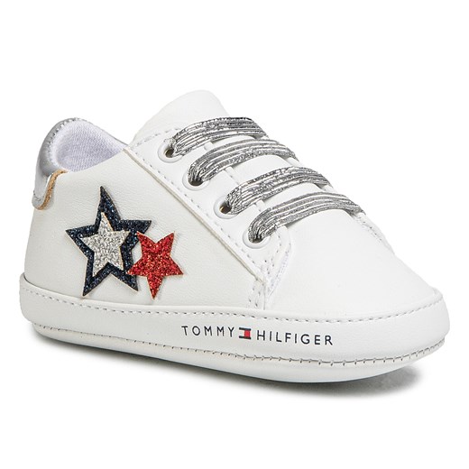 Półbuty Tommy Hilfiger Lace Up T0A4-30594-0886 White/Blue/red Y003 Tommy Hilfiger dostępne inne rozmiary okazja eobuwie.pl